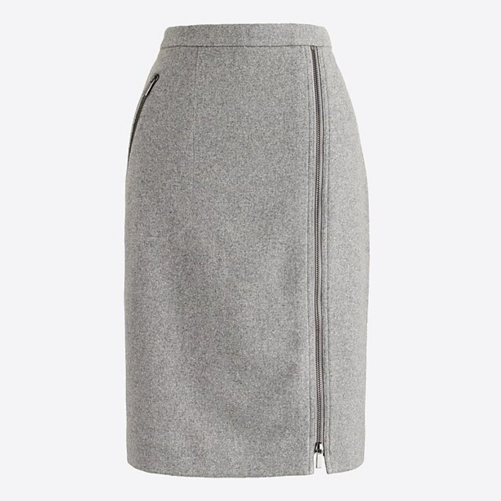 J.Crew Grey Wool Pencil Skirt